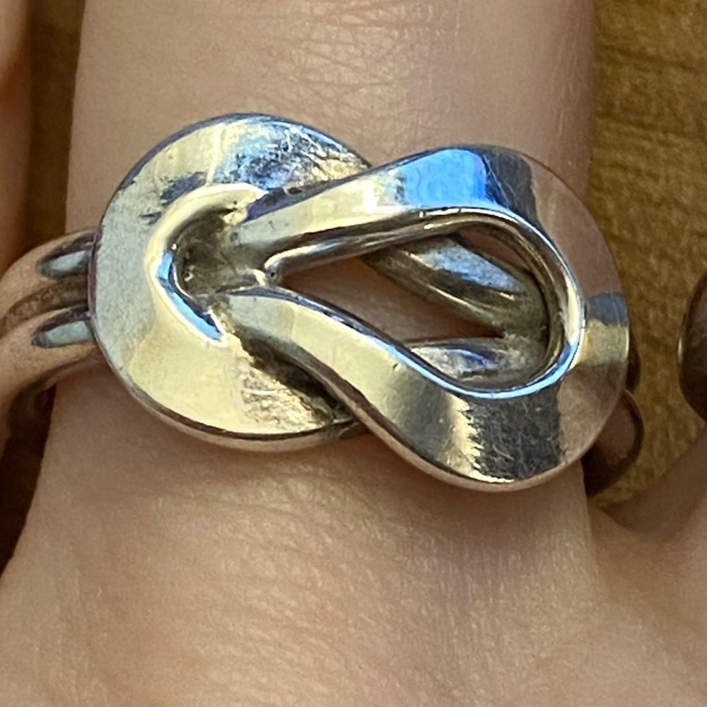 Vintage Mexico lover's knot 925 sterling silver ring ❤️